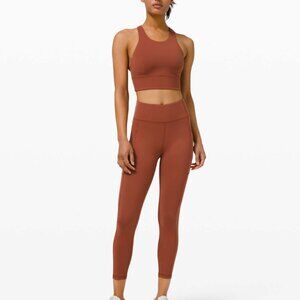Lululemon Wunder Train High-Rise Tight 28" in Dark Terracotta